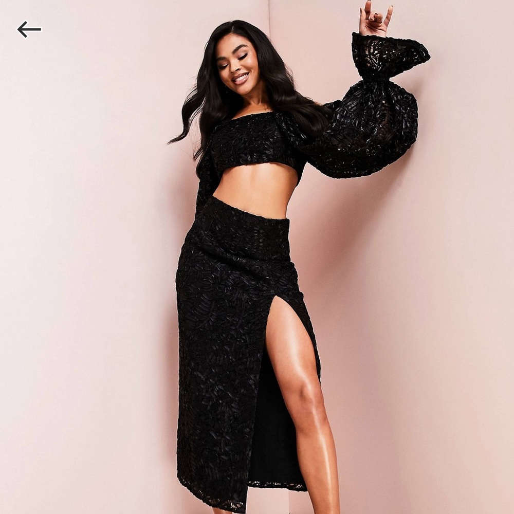 ASOS Luxe 3D Lace Sexy Pencil Skirt